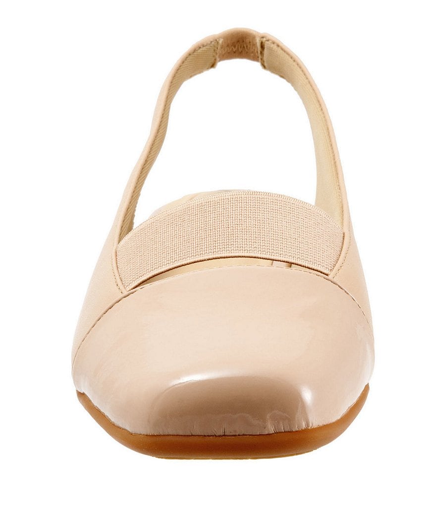 Trotters Sarina Square Cap-Toe Slingback Flats
