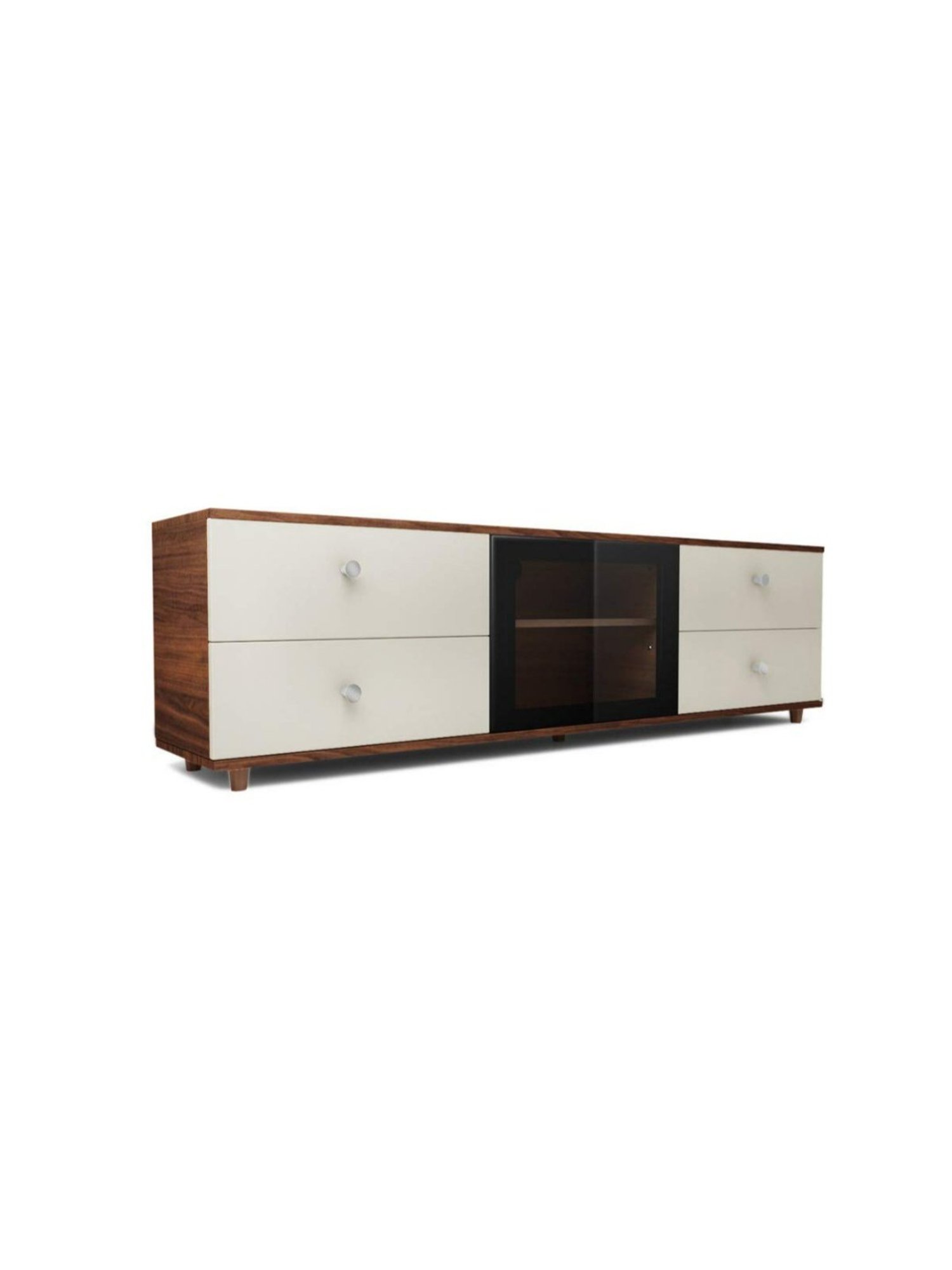 Delite Kom Flex Flowery Wenge & Acacia Dark Engineered Wood TV Entertainment Unit