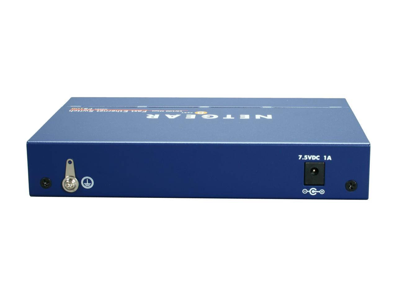 NETGEAR 8-Port Fast Ethernet Unmanaged Switch, Desktop, ProSAFE Lifetime Protection (FS108NA)