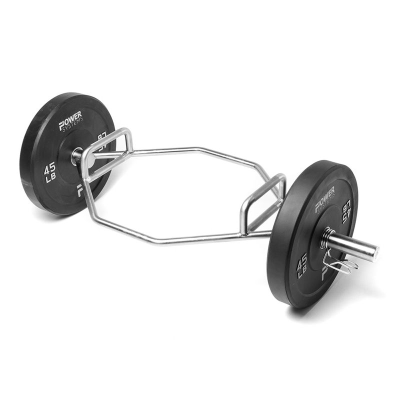 Power Systems 61858 Gym Equipment Squats Deadlift Power Pull Hex Bar with 2 Handle Options