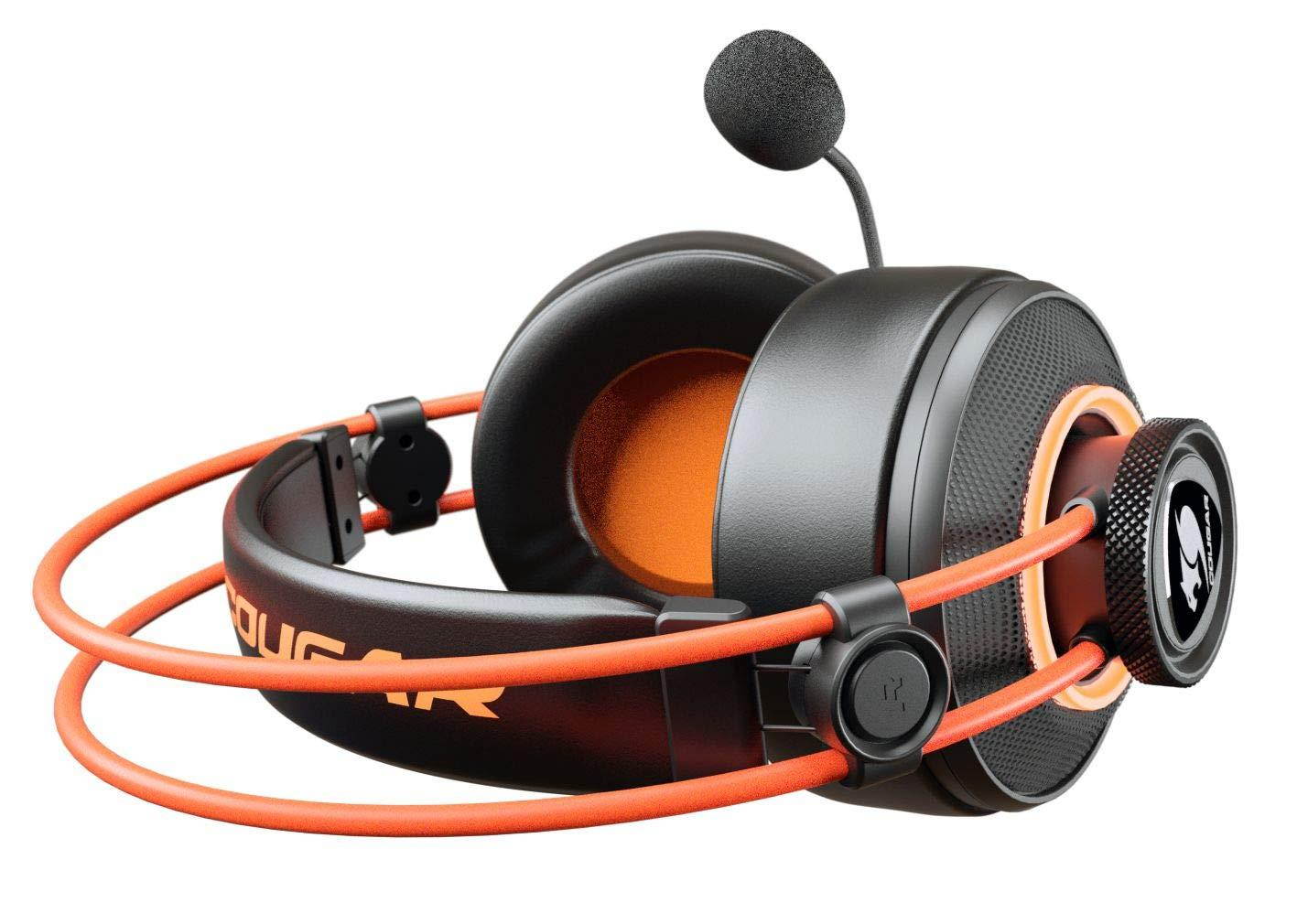 Cougar Immersa Pro Ti Gaming Headset - Ultimate 7.1 Virtual Suround and Brilliant Lighting Effect - USB and 3.5m Phone Plug for PC Gaming, PS4