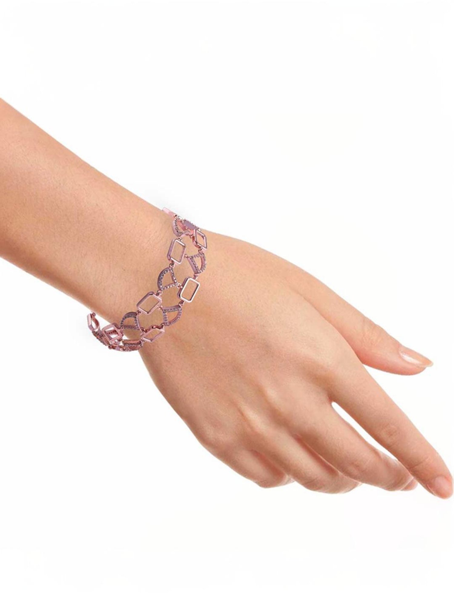 Clara Enzo 92.5 Sterling Silver Swarovski Zirconia Bracelet