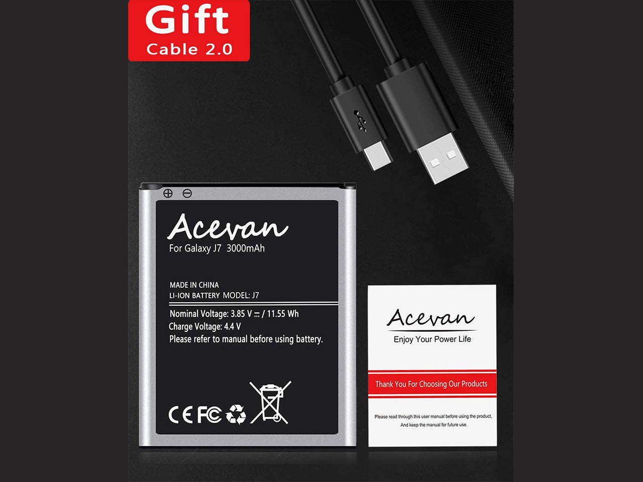 Galaxy J7 Battery 3000mAh Acevan Replacement Battery for Samsung Galaxy J7 2015 J700 J700T J700P J700M Galaxy J7 Duo J720 J720F/DS Galaxy J7 Nxt J701F J7 Neo -J701M EB-BJ700BBC EB-BJ700BBU EB-BJ700CBE