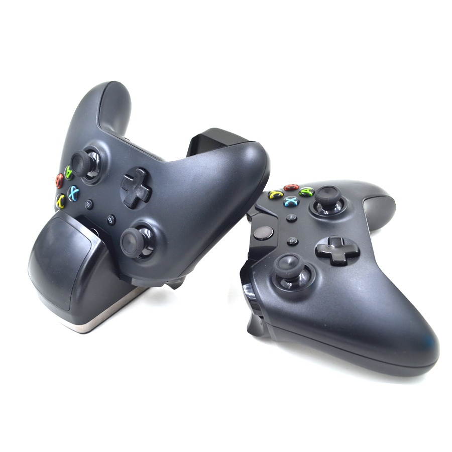 REYTID Dual Controller Charging Dock Compatible with Xbox One X Slim - Includes 2 Rechargeable Batteries - Cradle Port Battery