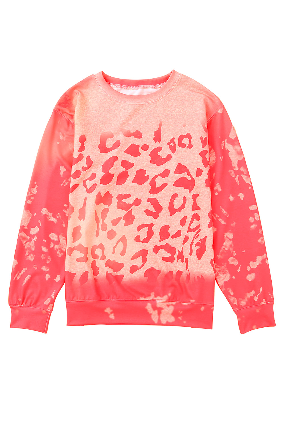 Pink Sequins Candy Cane Round Neck Sweatshirt