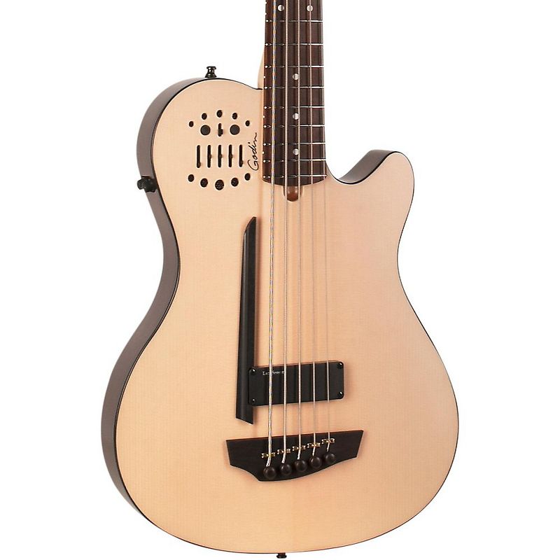 Godin A5 Ultra Natural SA 5-String Acoustic-Electric Bass Guitar Natural Rosewood Fretboard