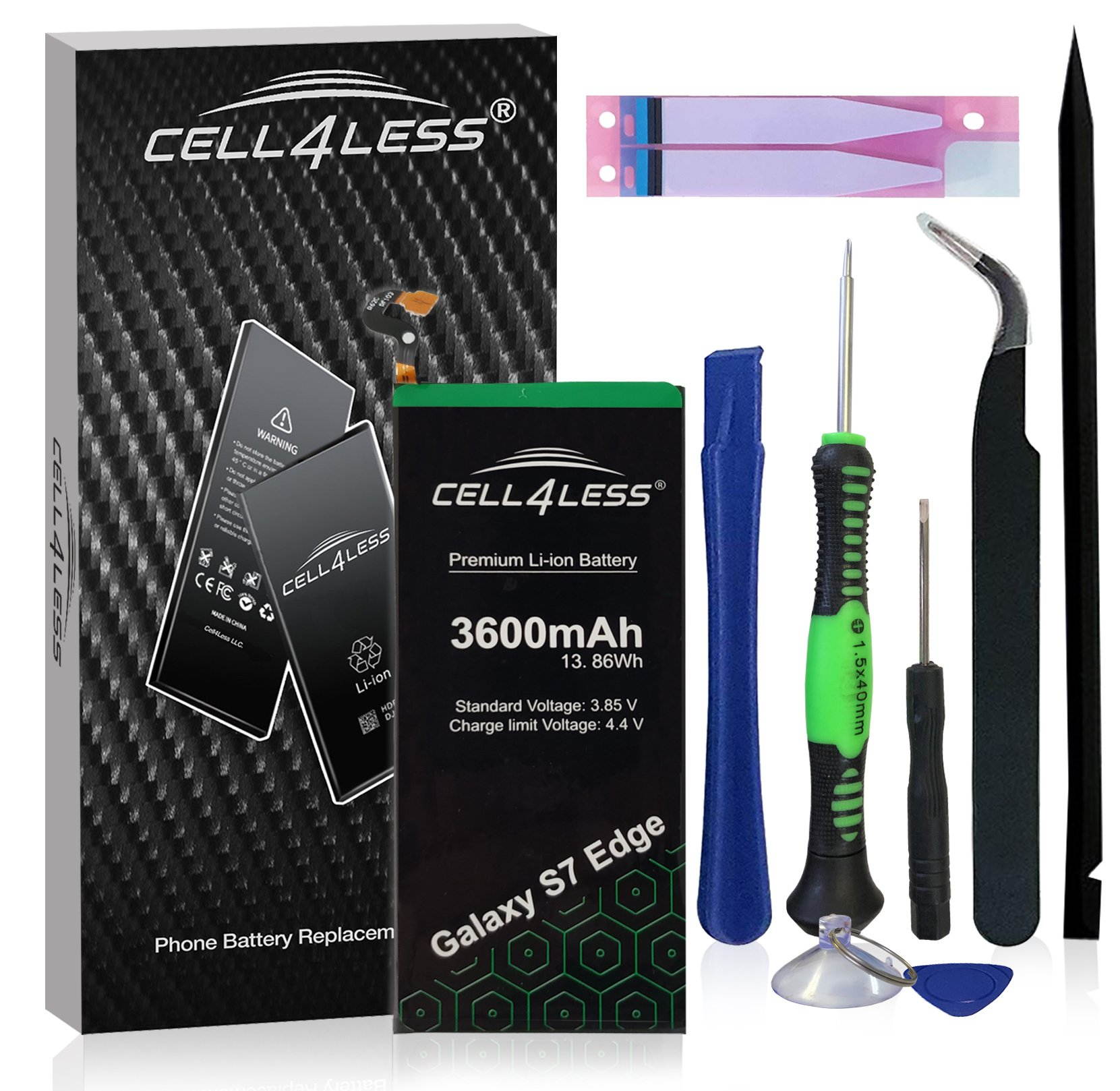 Samsung Galaxy S7 Edge Battery Replacement Kit Compatible with SM-G935 Models - 3600 mAh (Samsung Galaxy S7 Edge)