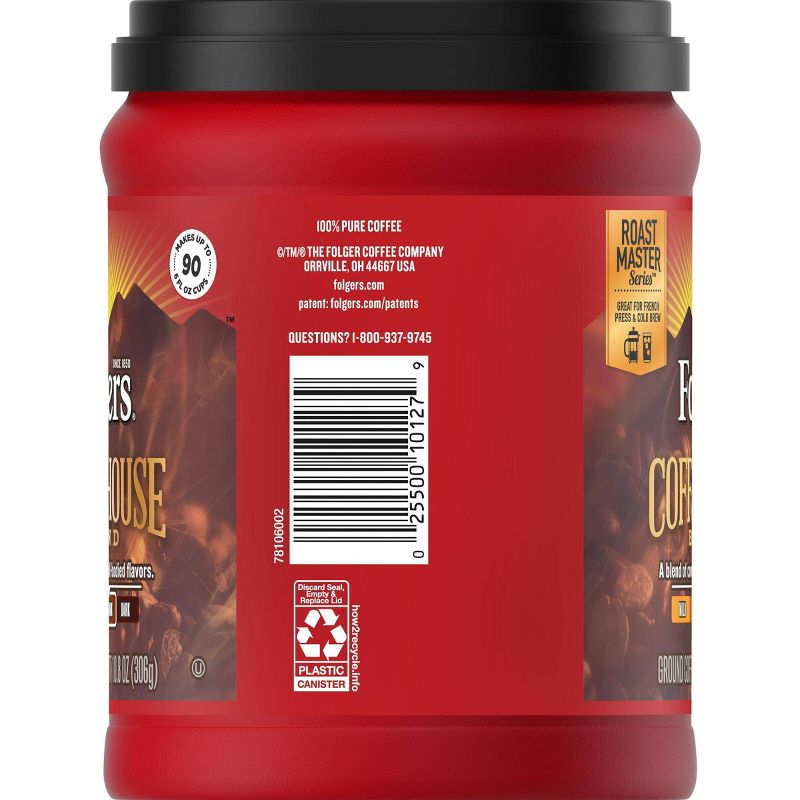 Folgers Coffee House Roast Ground Medium Dark Roast Coffee - 12oz