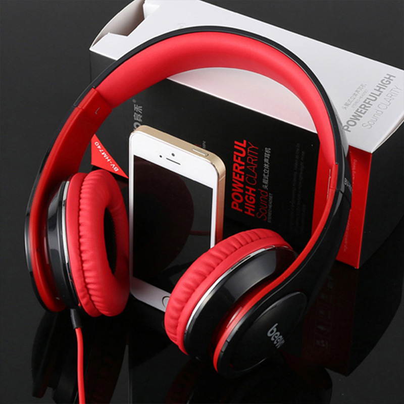 HM740 Gaming Headset Enhanced Bass Sound 1.2m Wired Headphone Noise Cancelling Earphones with Hidden MIC for Iphone Android MP3