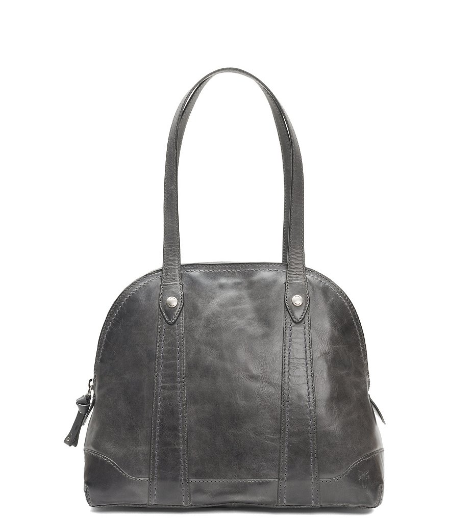 Frye Melissa Zip Domed Leather Satchel Bag