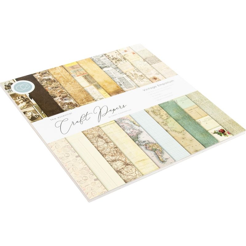 Craft Consortium Double-Sided Paper Pad 12"X12" 30/Pkg-Vintage Emporium, 20 Designs