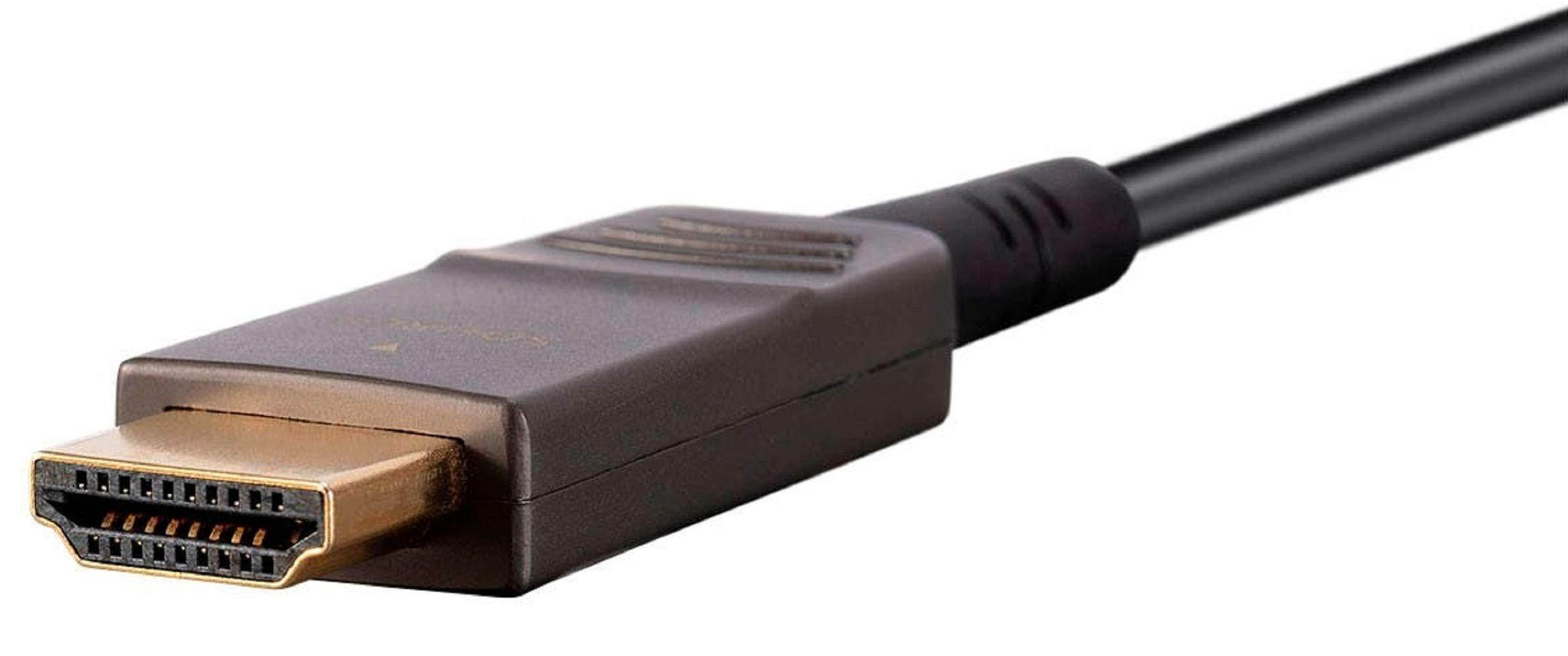 Monoprice Ultra High Speed HDMI Cable - 330 Feet - Black, 8K@120Hz, Dynamic HDR, 48Gbps, Fiber Optic, eARC, AOC, YCbCr 4:4:4 - SlimRun AV Series