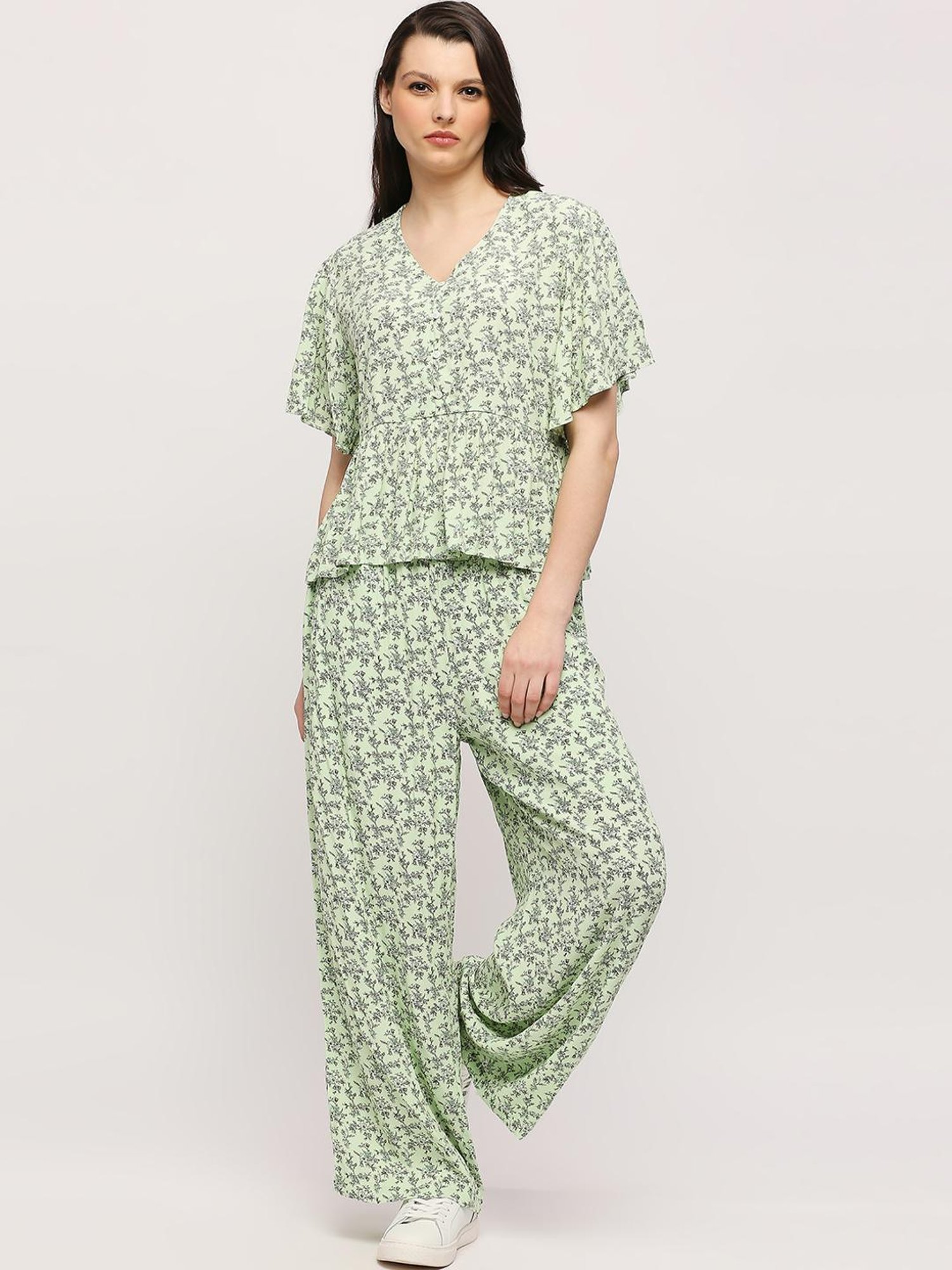 Pepe Jeans Green Printed Top