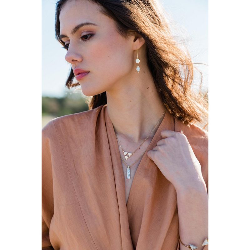 Sanctuary Project Marble Geo Drop Earrings Gold