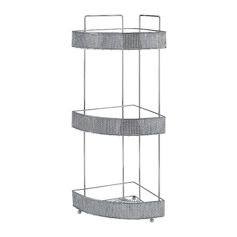 Three Tier Corner Rack Chrome - Bath Bliss