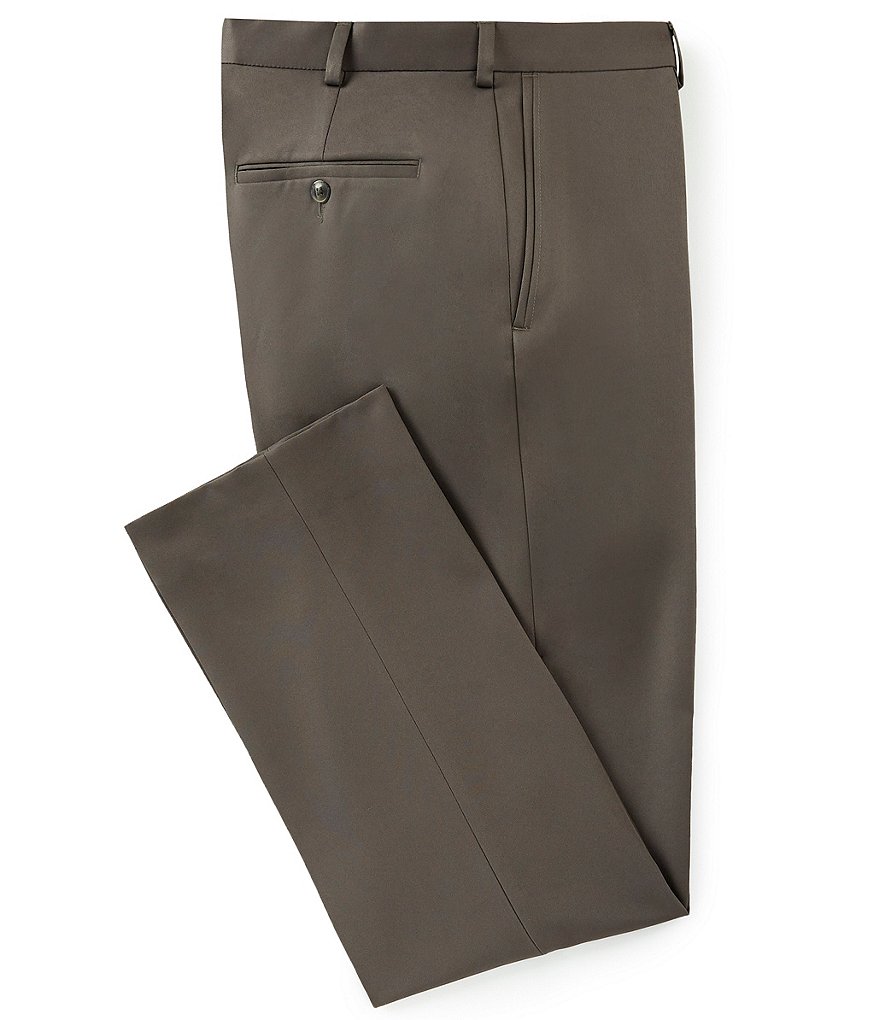 Hart Schaffner Marx Plaid Flat-Front Trouser Pants