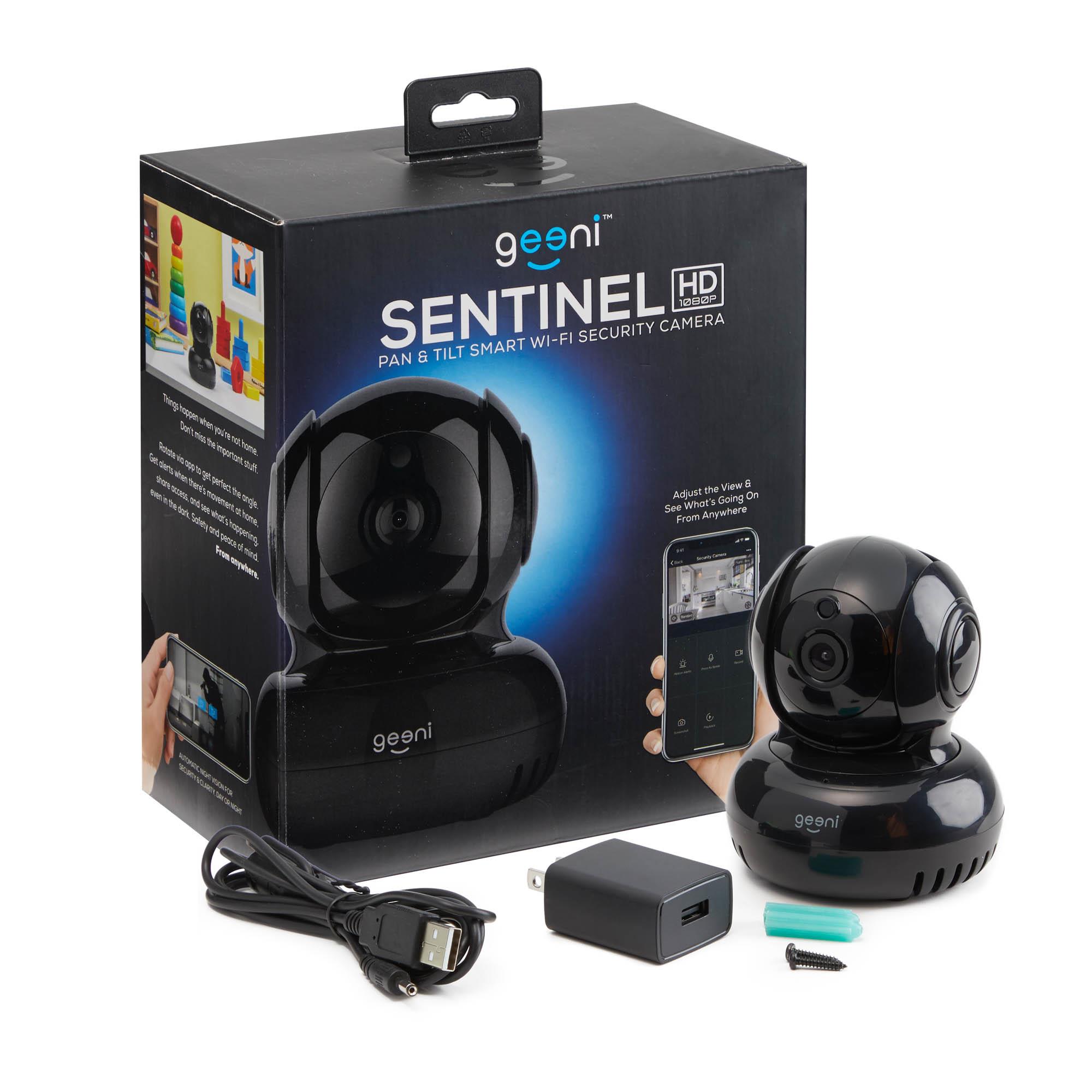 Geeni SENTINEL 1080p HD Pan & Tilt Security Camera &ndash; Indoor Security Camera for Home Security &ndash; No Hub Required &ndash; Works with Amazon Alexa, Google Assistant & Microsoft Cortana, Requires 2.4 GHz Wi-Fi