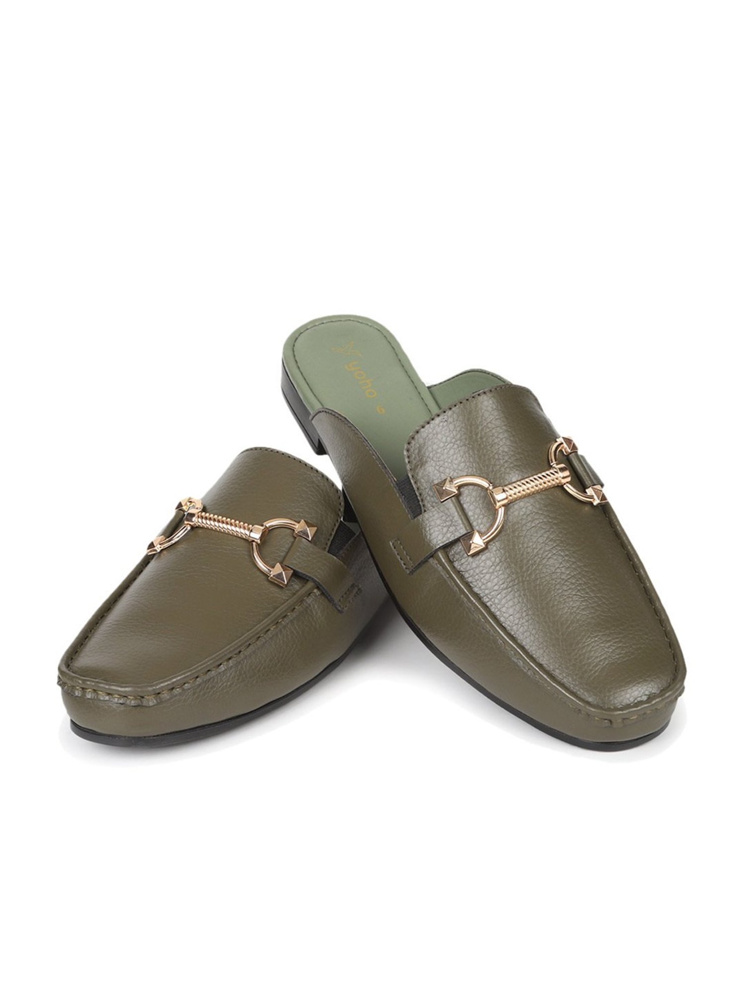 Yoho Women's Olive Mule Shoes