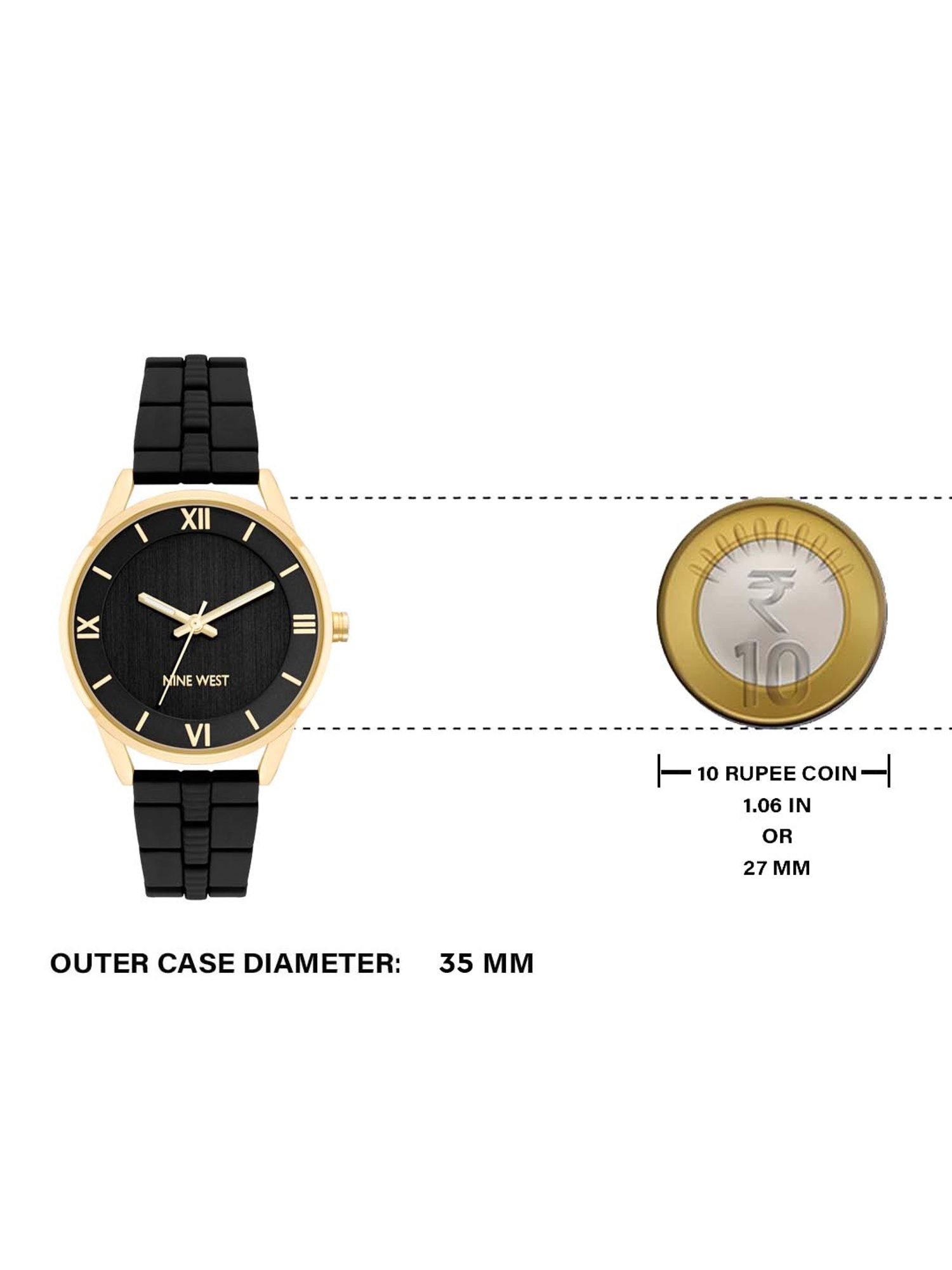 Nine West NW-2960GPBK Analog Watch for Women