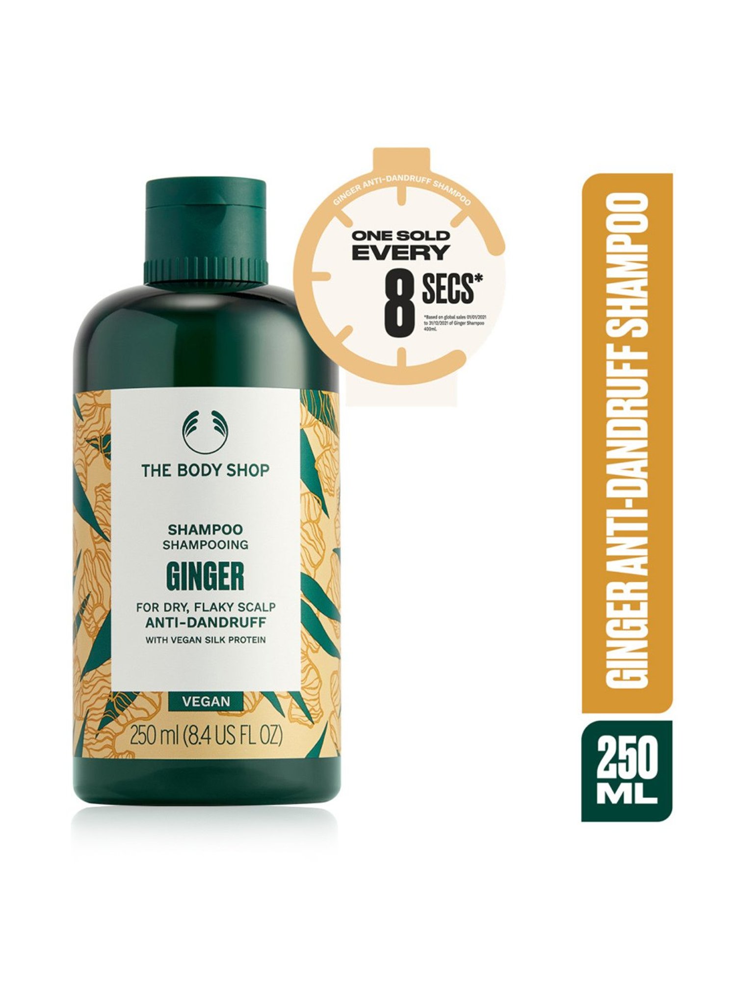 The Body Shop Vegan Ginger Shampoo for Dry & Flaky Scalp - 250 ml