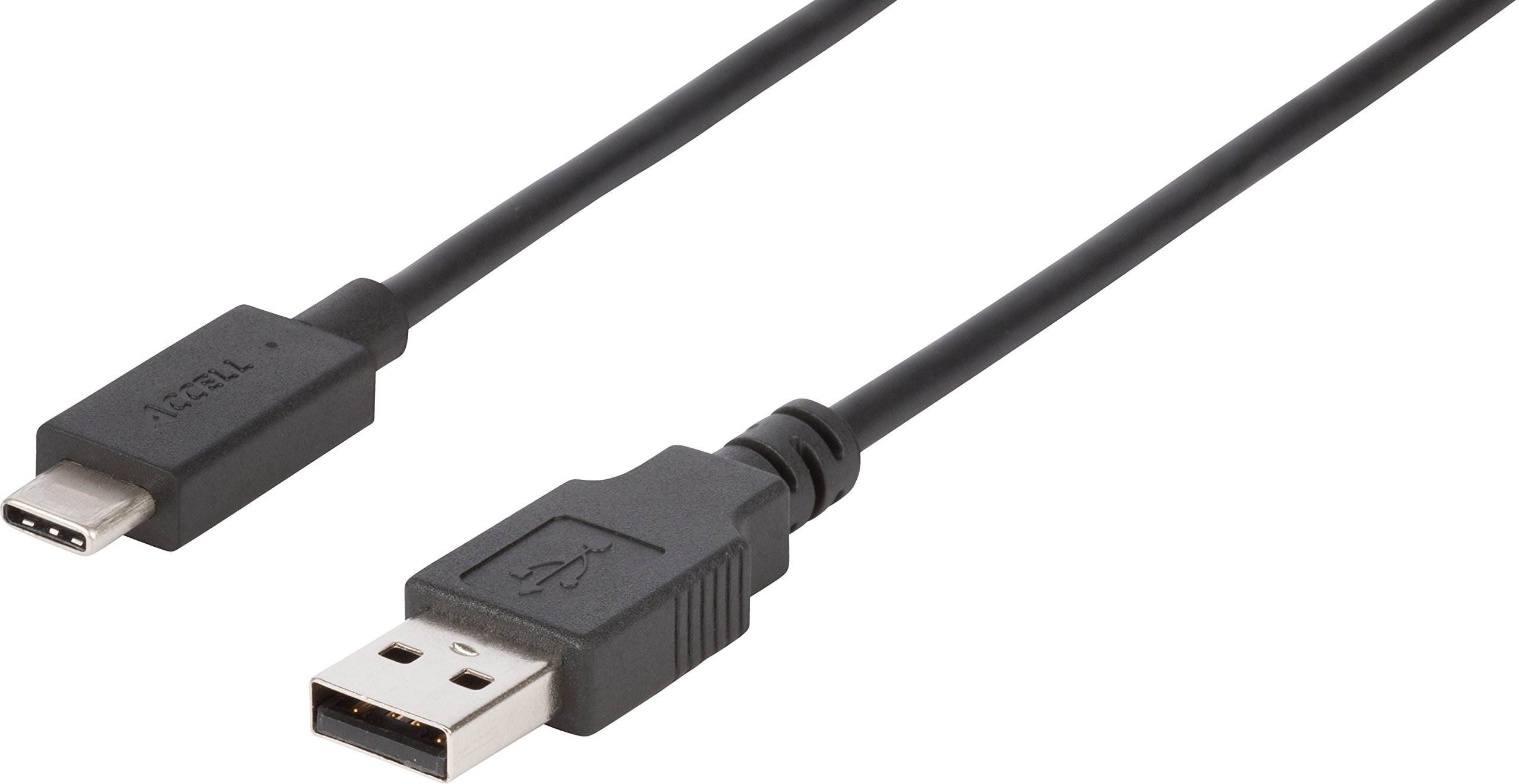 Accell USB-C to A Cable - USB-IF Certified USB 2.0 (480 Mbps) - 6 Feet (1.8 Meters) - Retail Box