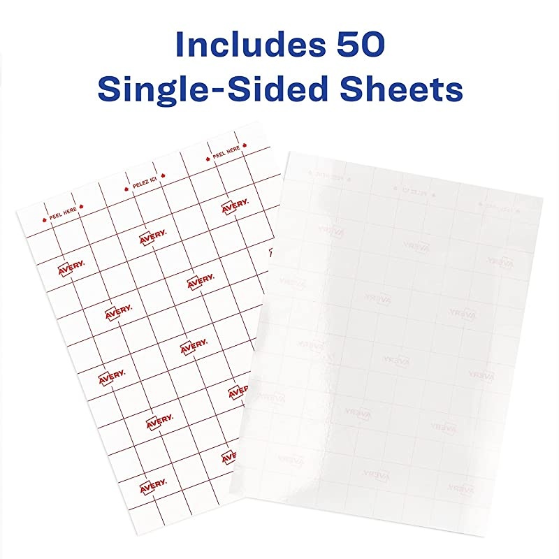 Clear Laminating Sheets, 9" x 12", Permanent Self-Adhesive, 50 Sheets (73601)