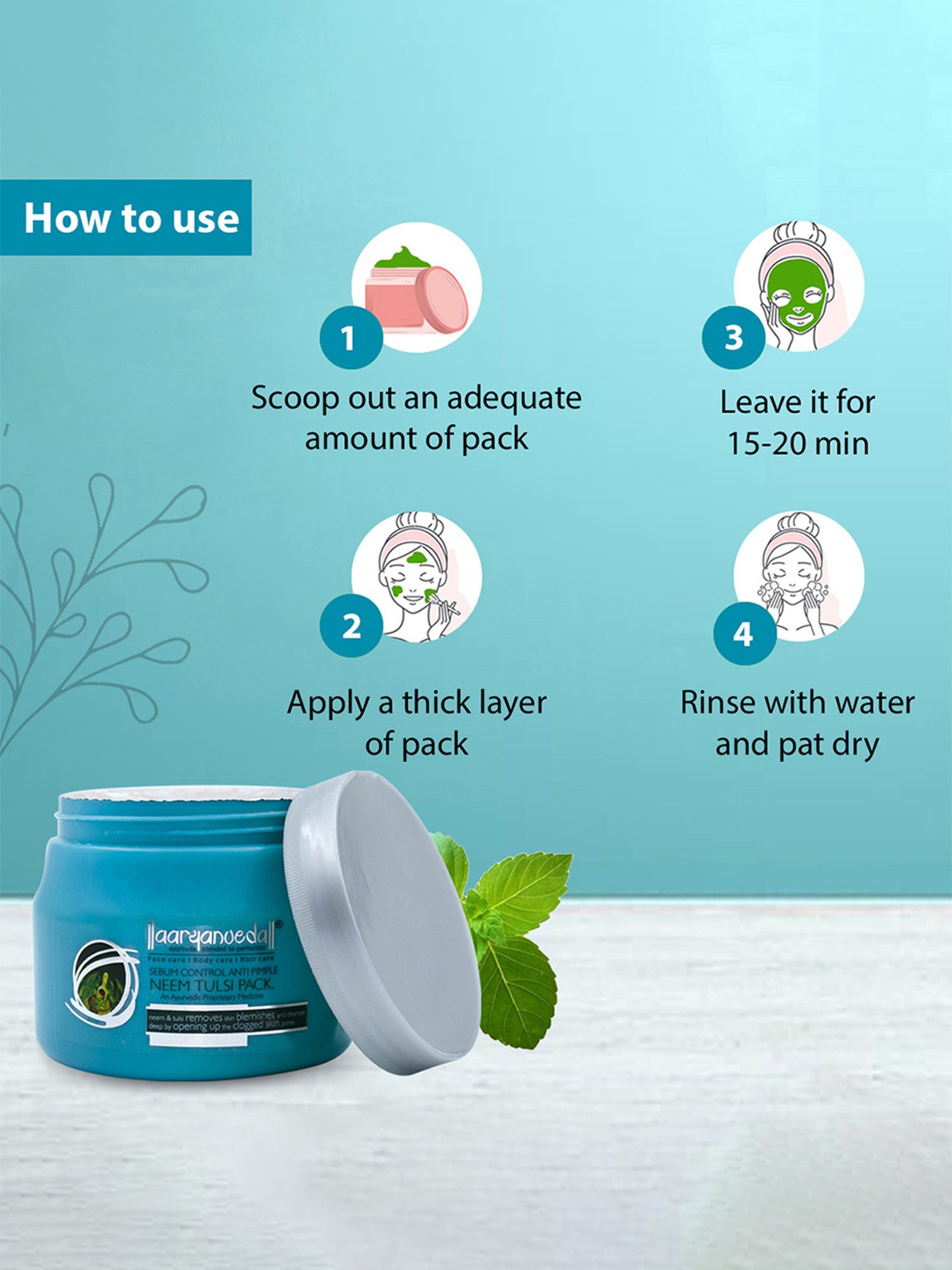 Aryanveda Neem Tulsi Face Pack - 400 gm