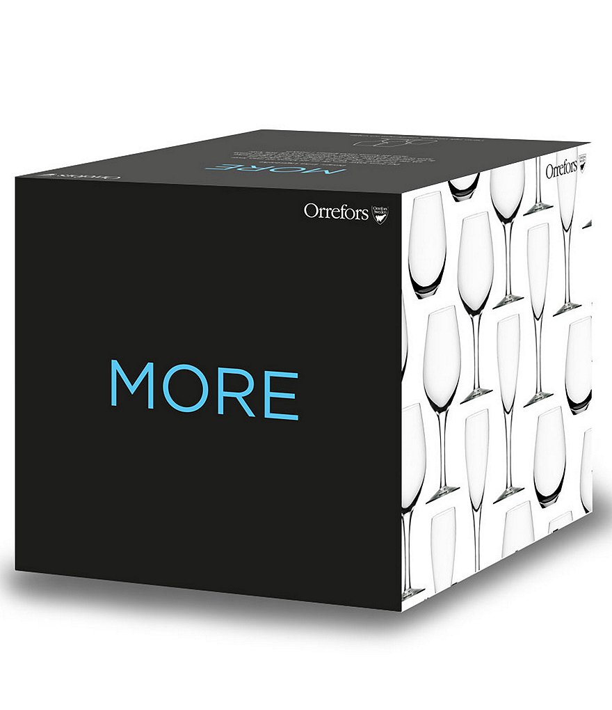 Orrefors More Crystal Champagne Flutes, Set Of 4