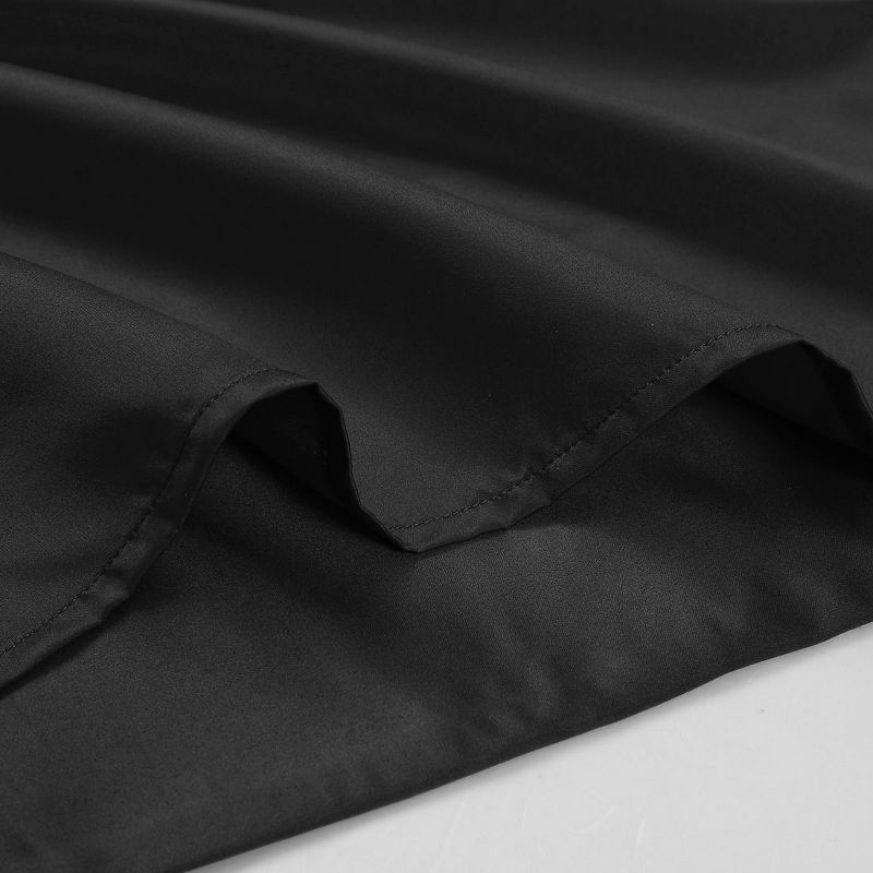 2 Pcs Body 20"x48" Satin Silky for Hair and Skin Pillowcase Black  - PiccoCasa