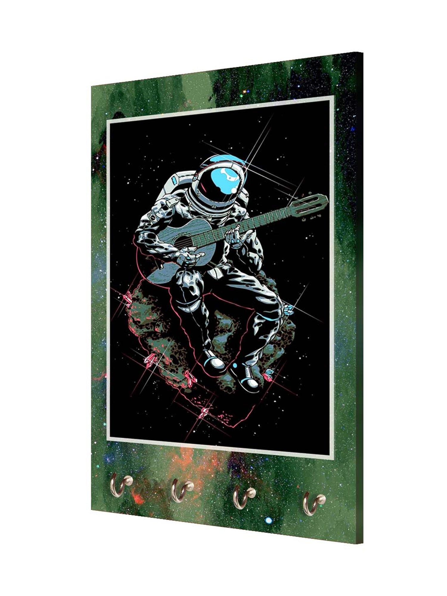 999Store Green & Blue MDF Decorative Wall Mount Key Holder - Set of 1