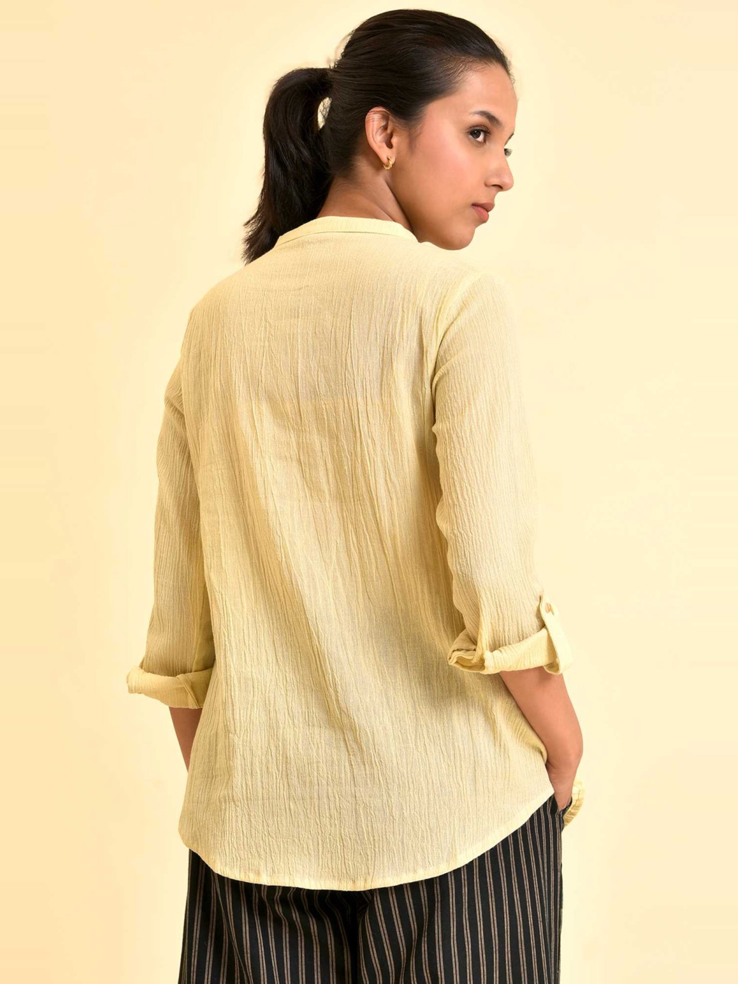 W Yellow Cotton Top