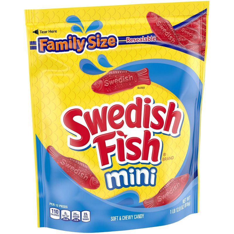 Swedish Fish Mini Soft & Chewy Candy Family Size Bag - 30.4oz