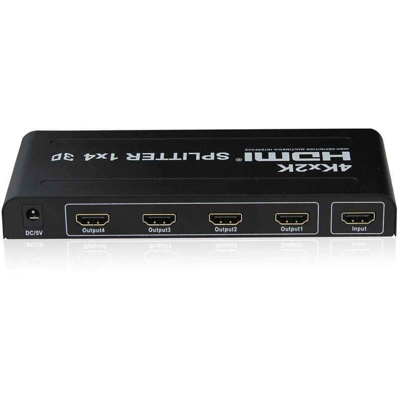 4XEM 4 Port HDMI 4K Splitter - 340 MHz to 340 MHz - HDMI In - HDMI Out