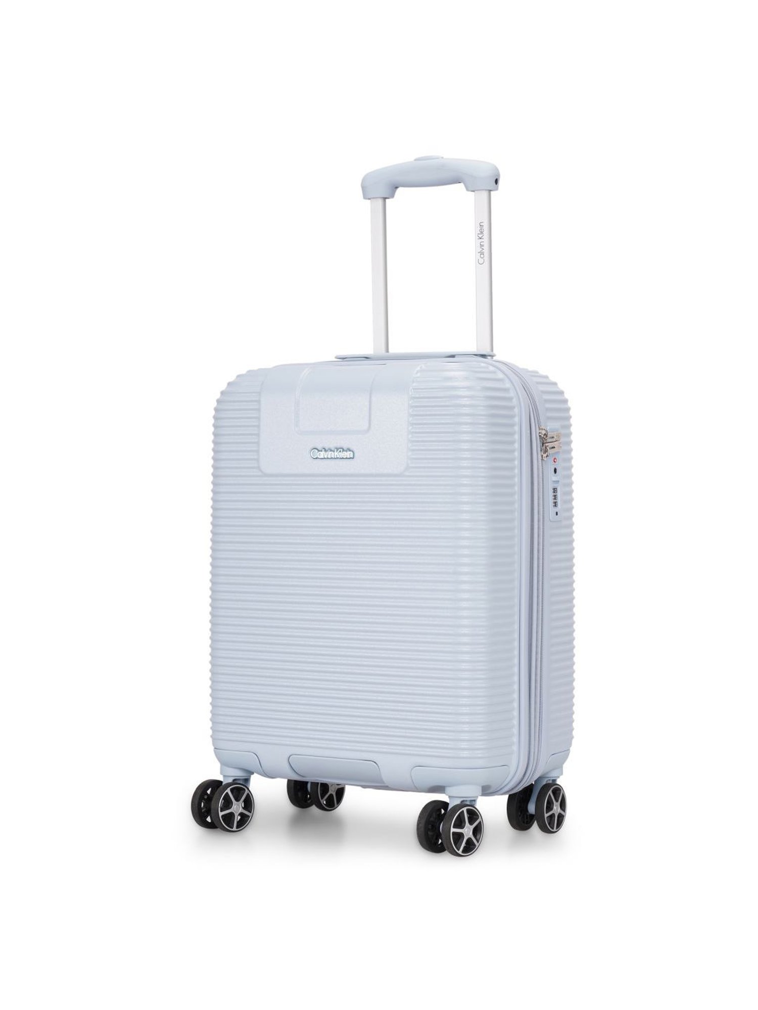 Calvin Klein Avenue Celestial Blue Textured Hard Cabin Trolley Bag - 52 cm