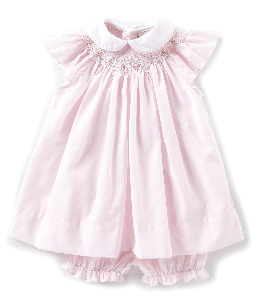 Friedknit Creations Baby Girls 3-9 Months Argyle Smock Dress