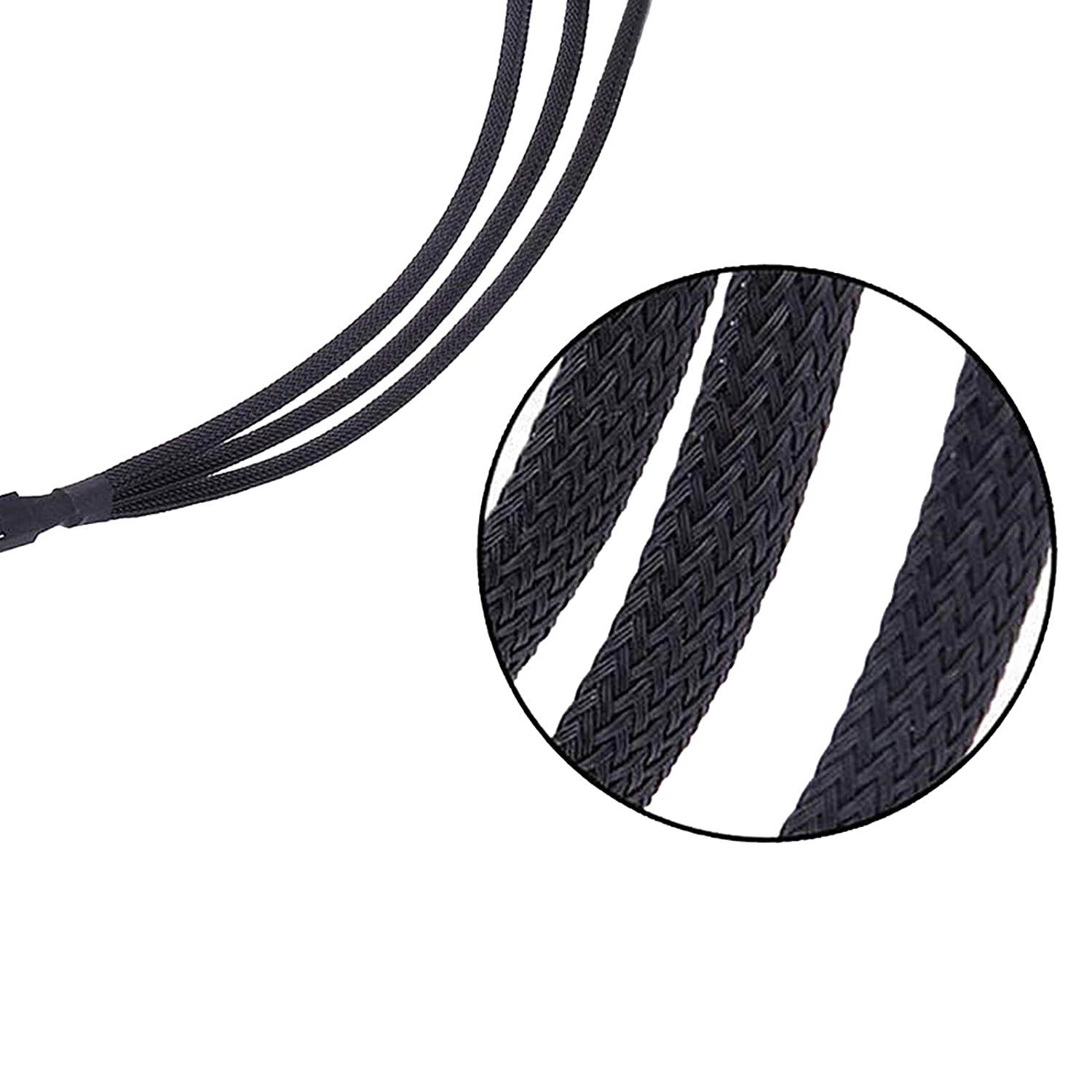 2 Pack 4-Pin PWM Fan Splitter Cable, Sleeved Braided Adapter Computer PC Fan Power Extension Cable 1 to 3 Converter for Computer ATX Case 4-Pin/3-Pin Cooling Fan Cable (10.6" 1 to 3)