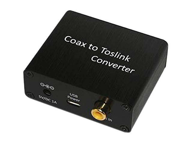 XtremPro 65039 Coaxial to Toslink Digital Audio Converter, Support PCM & Bitstream signals, for Home theater, Computer Musical - Black