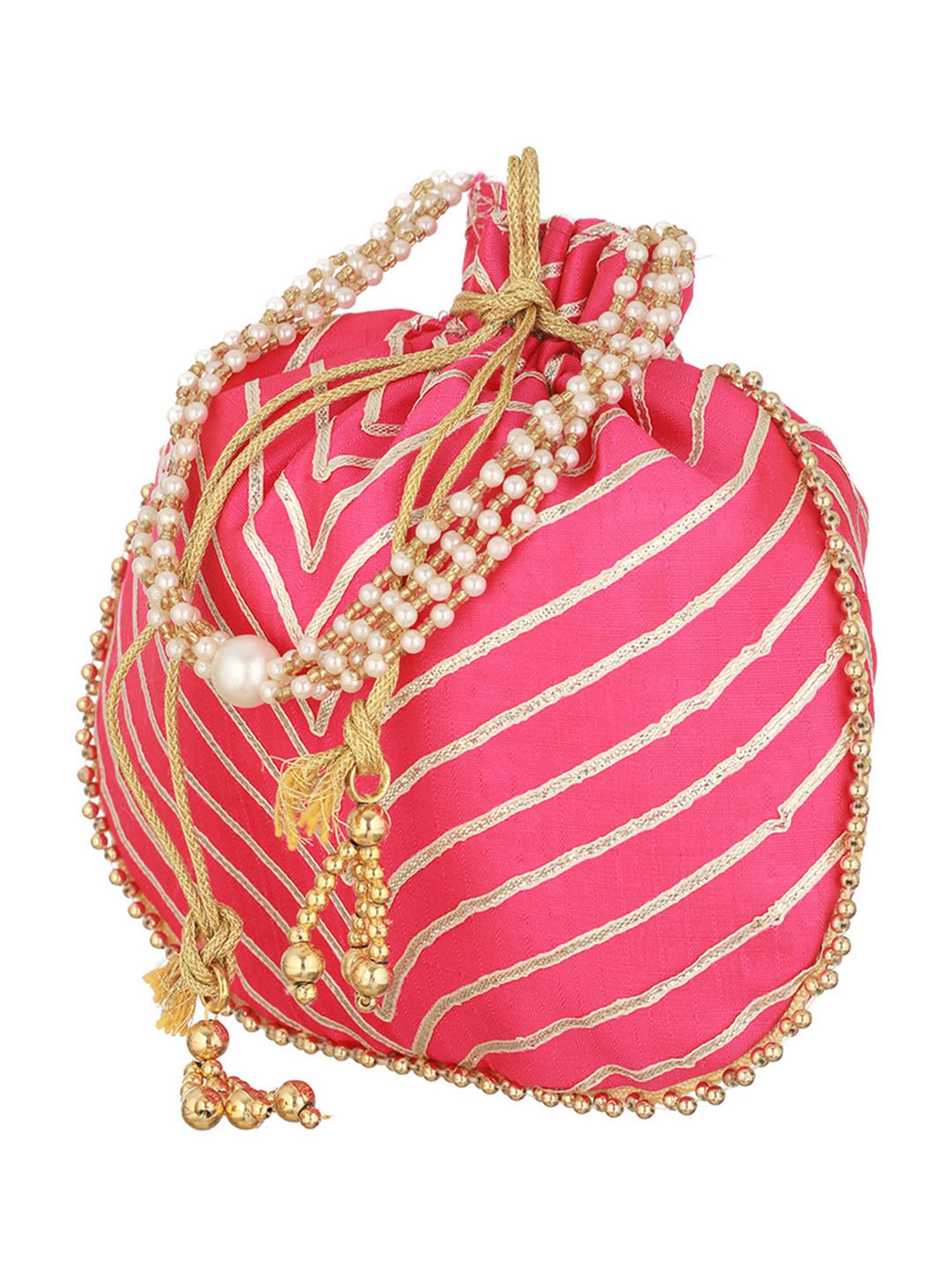 Aatmana Hot Pink Embellished Small Potli