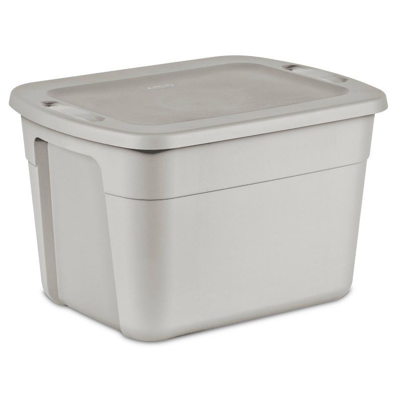 Homz 64 Quart Secured Seal Latch Extra Large Single Clear Stackable Storage Container Tote with Blue Lid for Home, Garage, or Basement (2 Pack)