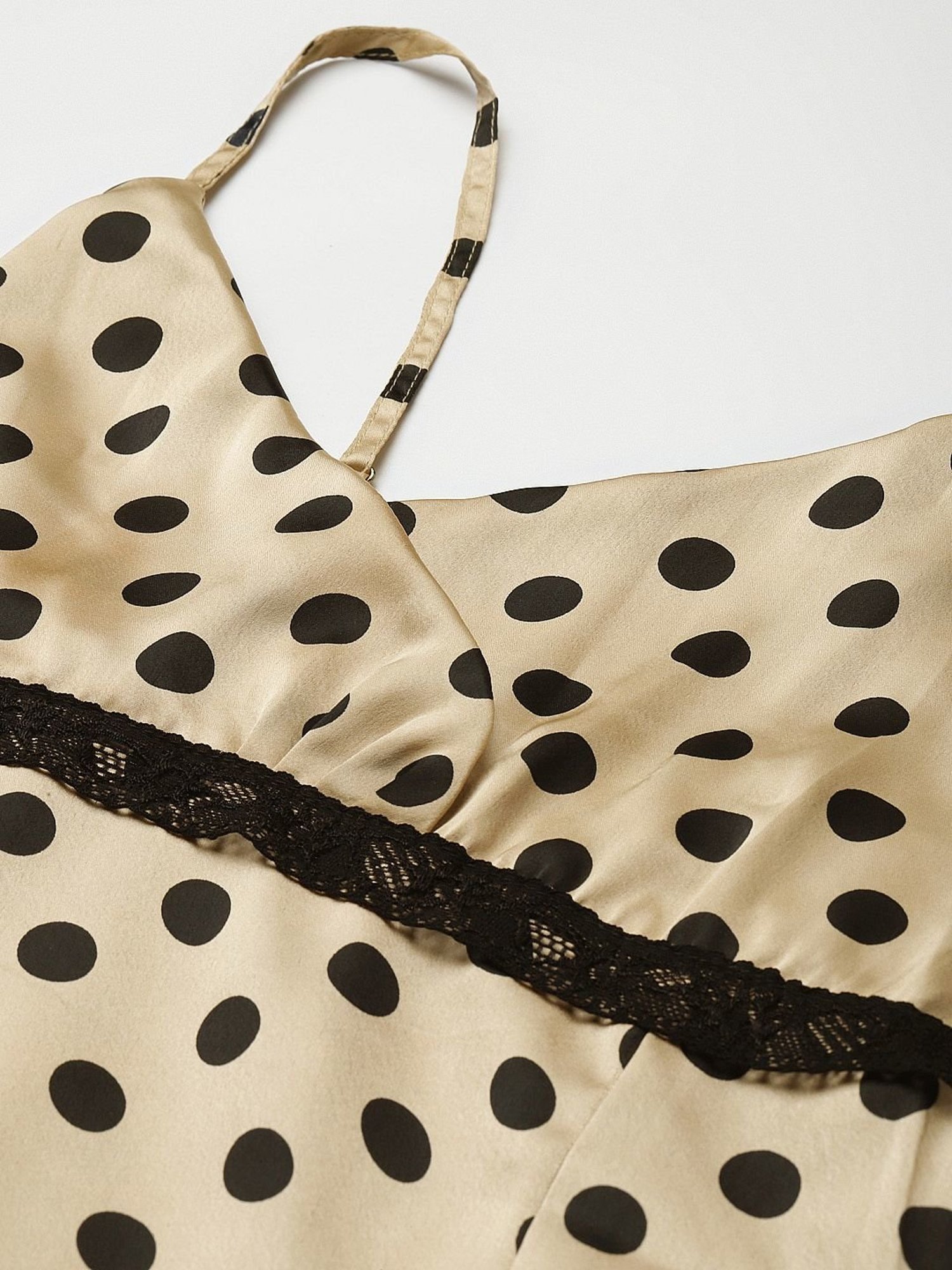 Ms.Lingies Beige Printed Nighty