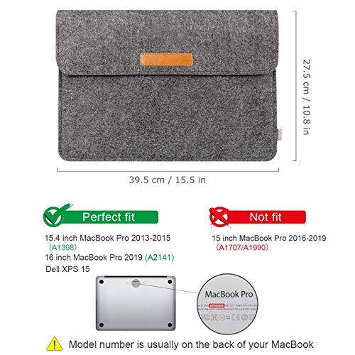 Inateck Felt 15 -15.4" MacBook Pro Sleeve Case Ultrabook Netbook Bag with Pocket