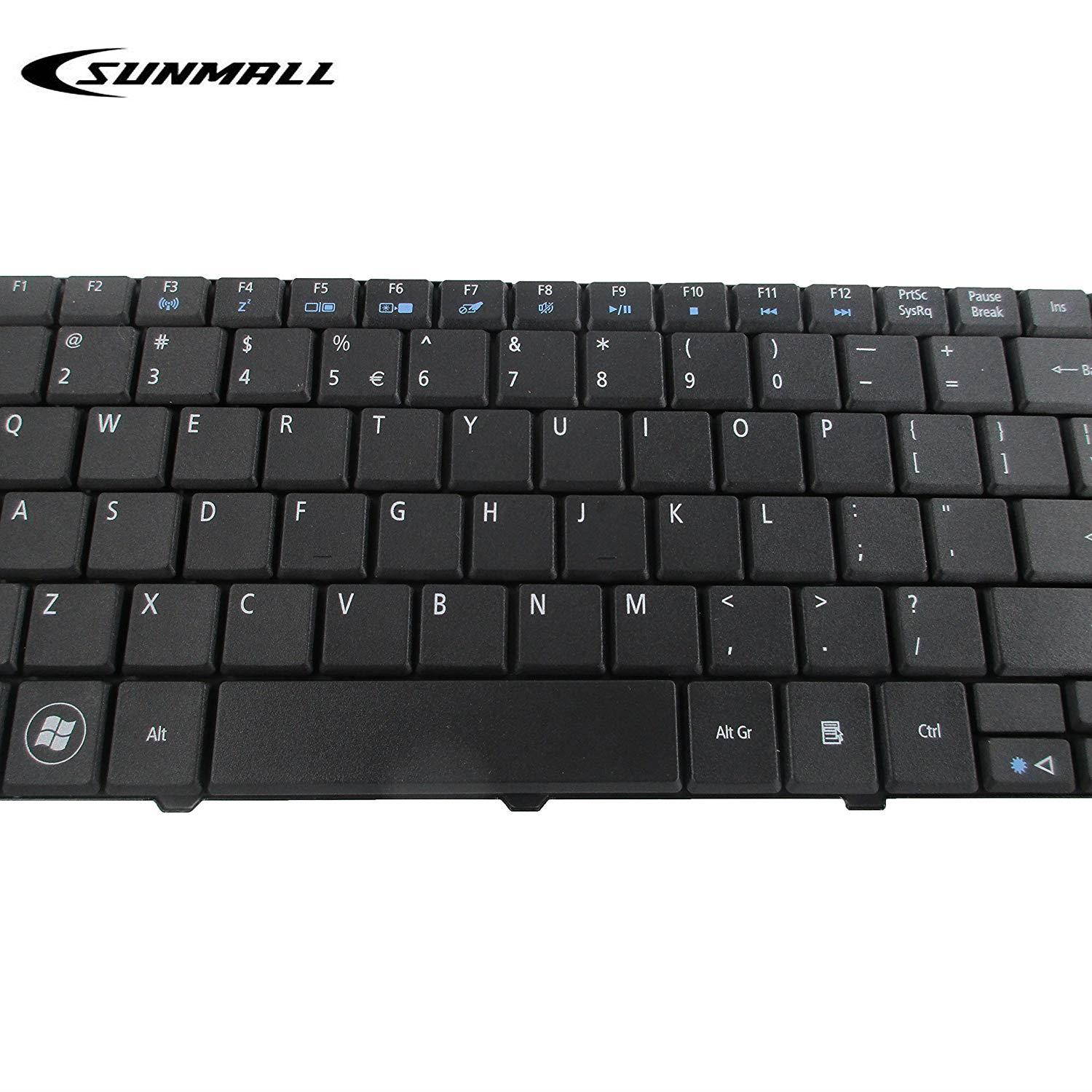 SUNMALL Keyboard Replacement for ACER Aspire 5516 5517 5532 7715 7715Z 5241 5541 5541G 5732Z 5334 5734 Emachines E525 E625 E627 E725 E527 E727 G420 G430 G525 Series Black US Layout(6 Months Warranty)