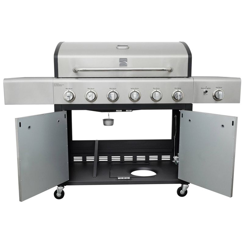 Kenmore 6-Burner XL Grill with Side Propane Gas Burner PG-40611S0L