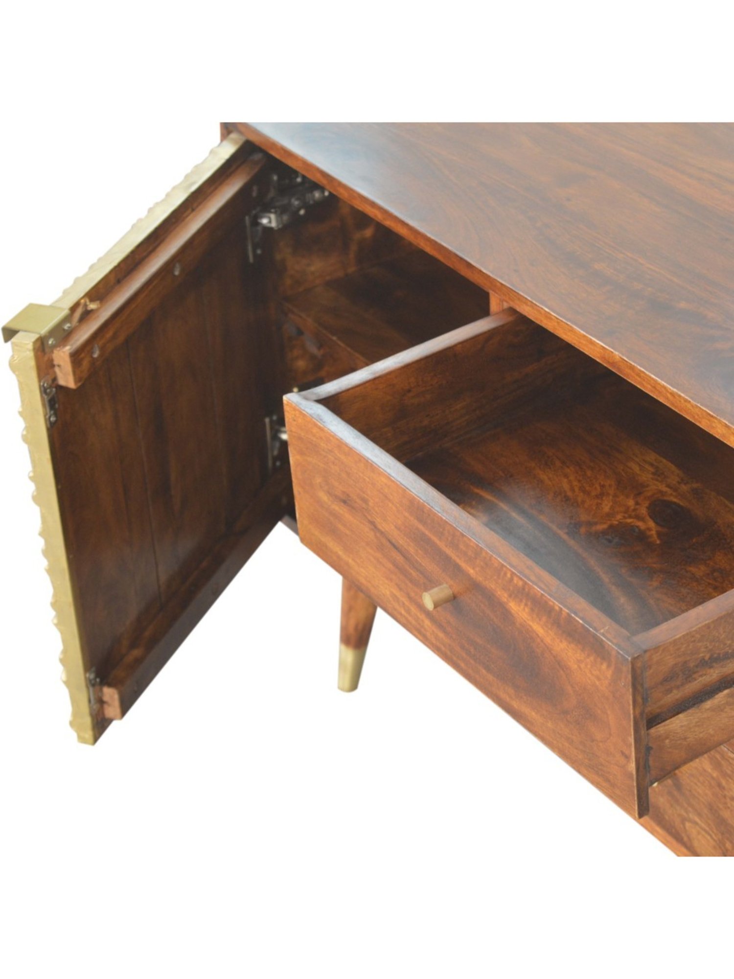 Artisan Furniture Manila Gold & Brown Wood Sideboard