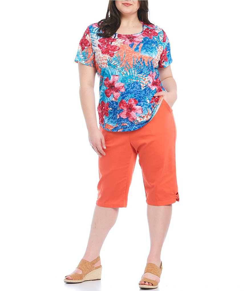 Vince Camuto Plus Size Tencel Drawstring Shorts