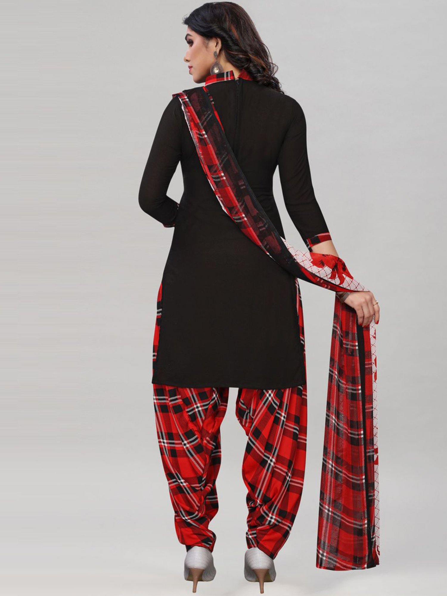 Salwar Studio Red Embroidered Blouse