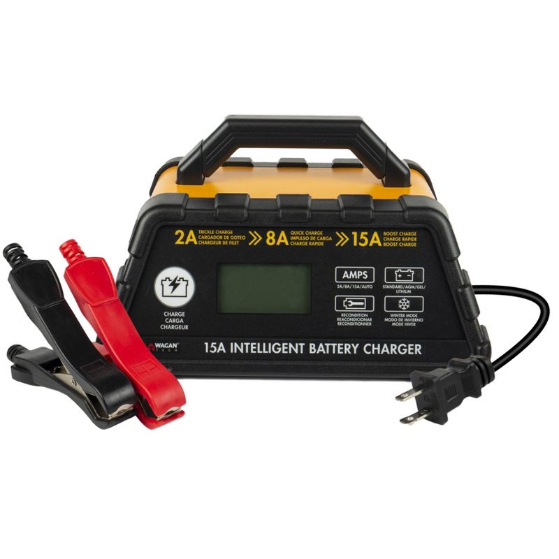 Wagan 15.0A Intelligent Battery Charger Black