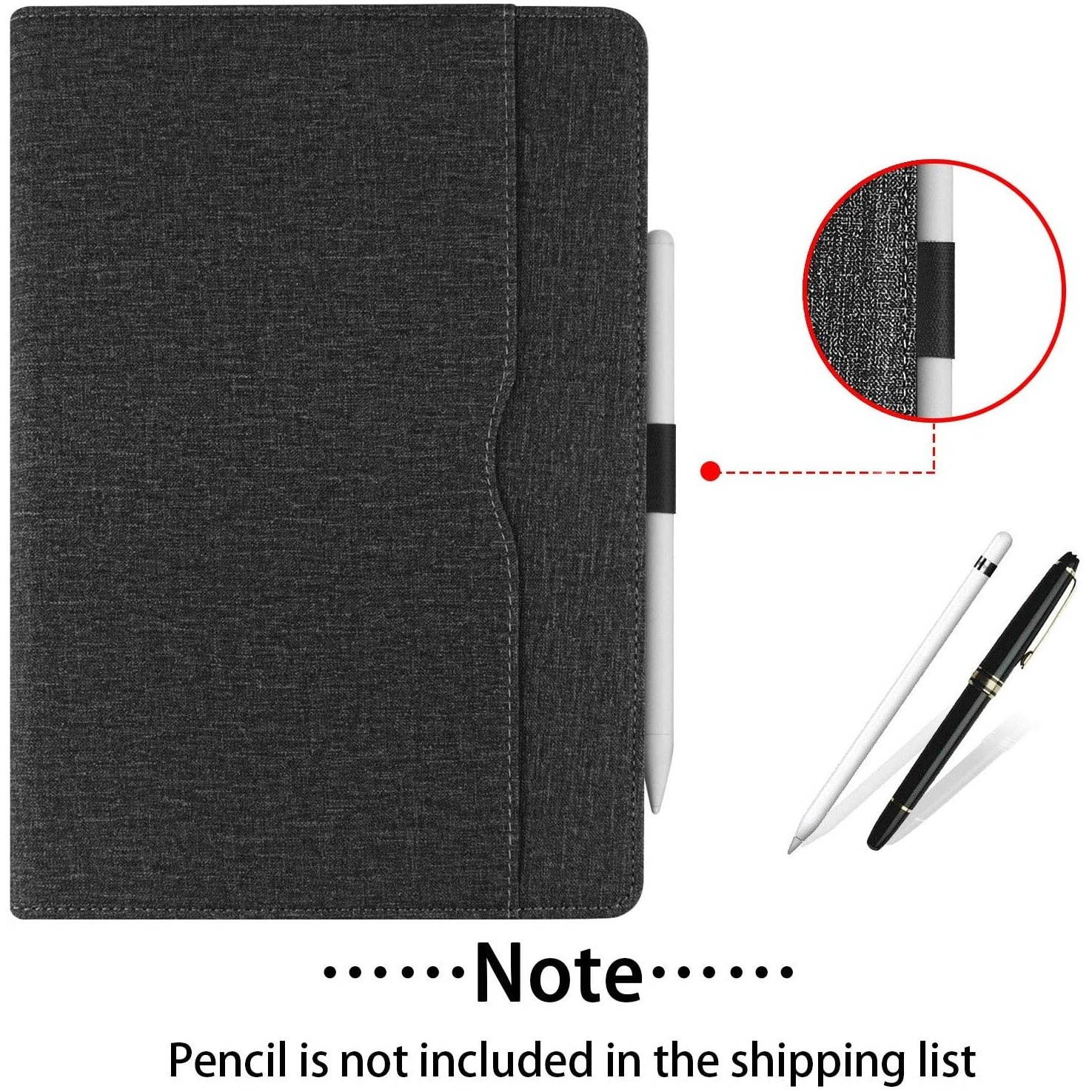Slim Folding Smart Folio Stand Case for iPad 10.2 inch (8th & 7th Gen) - Black