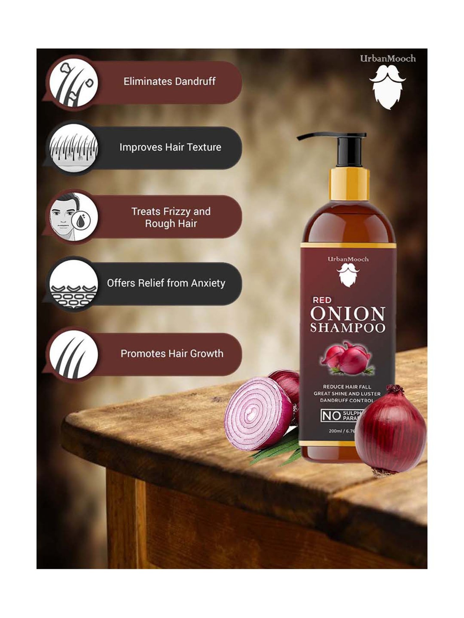 UrbanMooch Red Onion Hair Shampoo & Conditioner Set - 400 ml