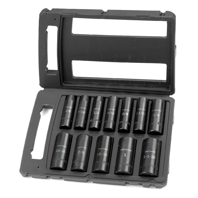 Craftsman 915886 12-Piece Easy-to-Read Standard (SAE) 1/2 in. Deep Impact Socket Set